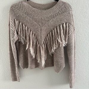 Pacsun me to we wool fringe knit sweater